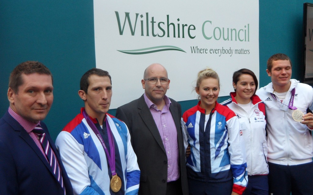 2012 Games medal winners help launch new Wilts Council building