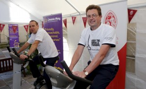 Bath businesses get on their (static) bike for charity