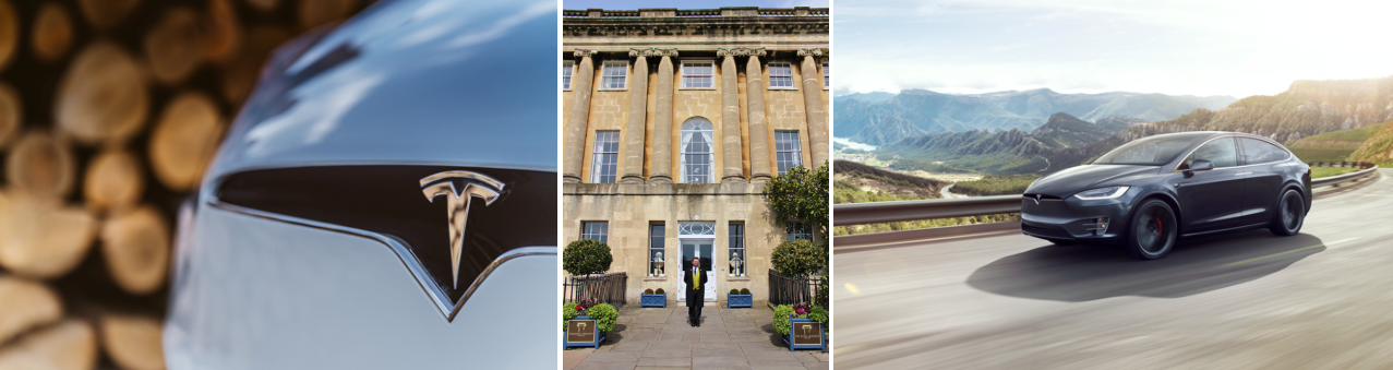 Tesla and Royal Crescent Hotel in drive to attract electric vehicle owners with free charging service