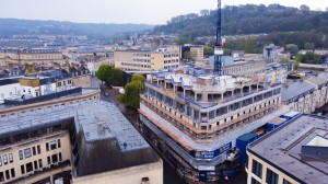 Topping out for Bath’s Hampton by Hilton hotel ahead of opening next year