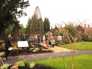 Chelsea Flower Show-winning garden takes root in Bristol, complete with city firm’s obelisks